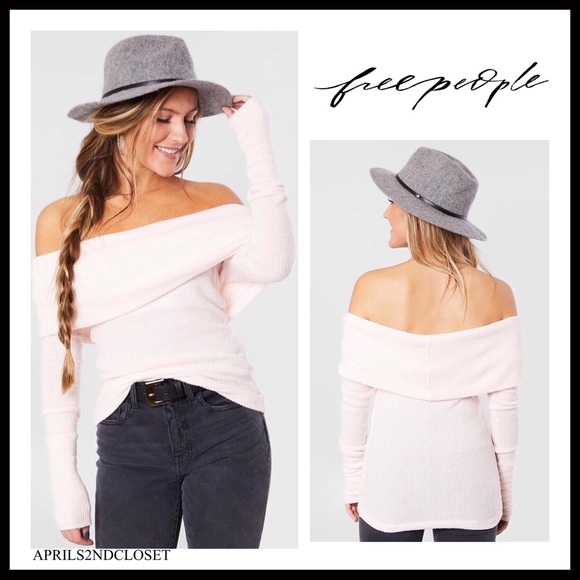 FREE PEOPLE BOHO PULLOVER SWEATER COZY KNIT OFF THE SHOULDERS TOP A3C - Picture 10 of 16